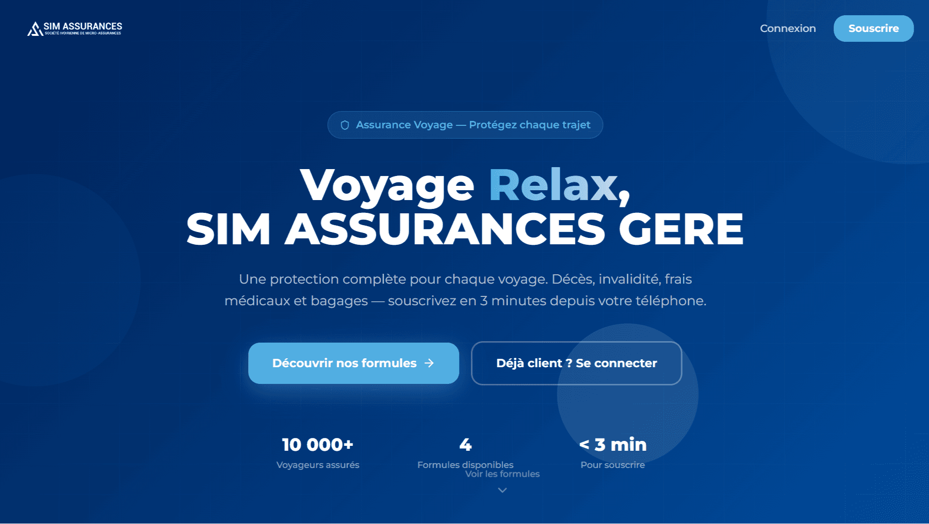 Capture d'écran supplémentaire du projet SIM Assurances